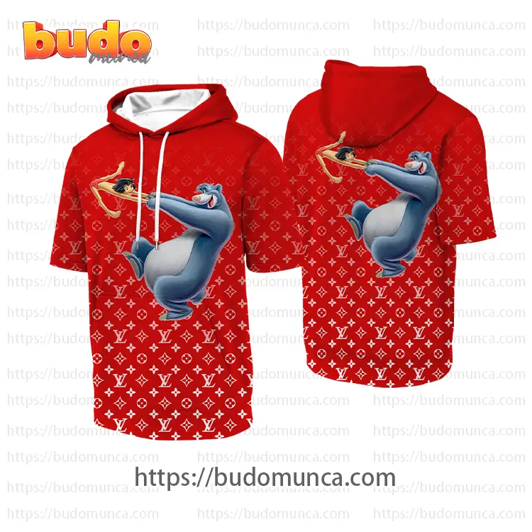 Louis vuitton and the jungle book movie hooded short sleeve t-shirt gift uninque for kid man women